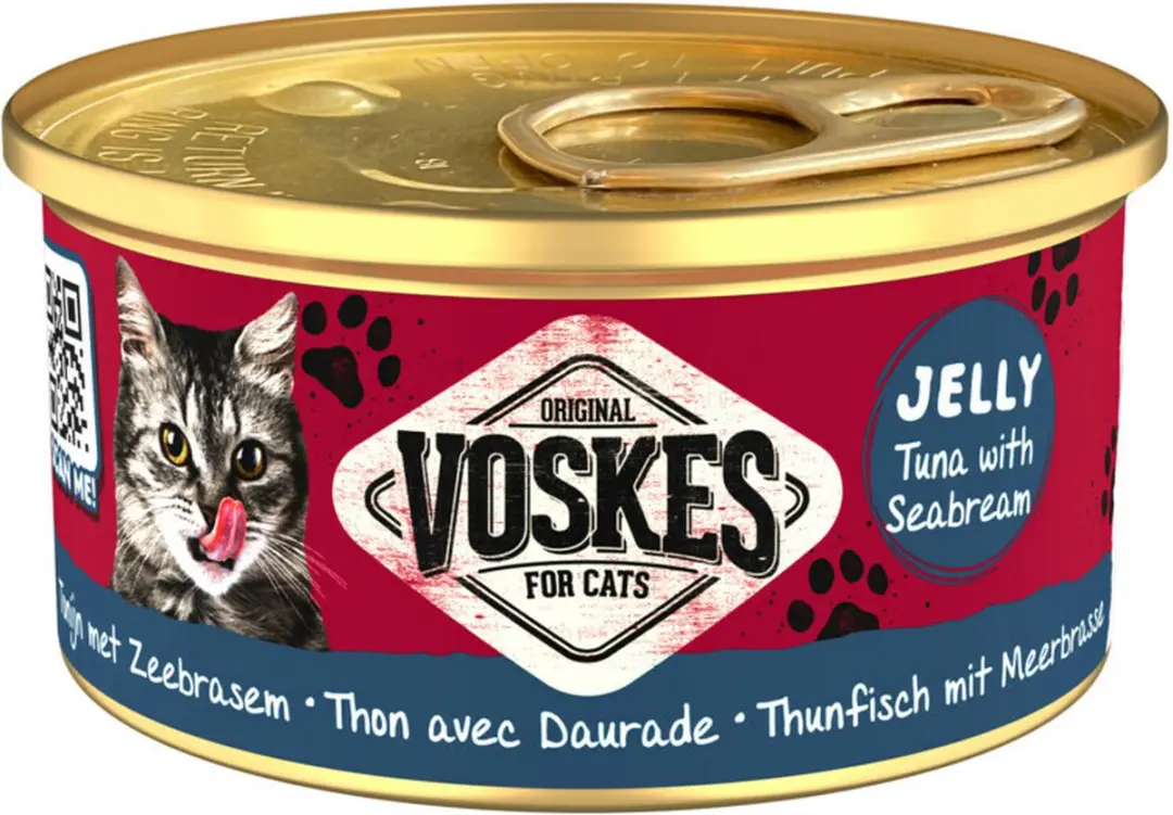 Voskes Nat Kattenvoer Tonijn & Zeebrasem - 24x85g