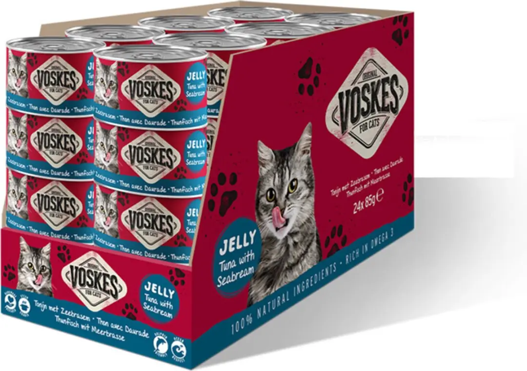 Voskes Nat Kattenvoer Tonijn & Zeebrasem