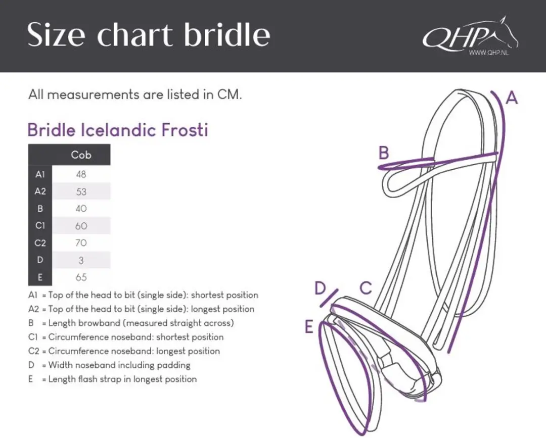 QHP Hoofdstel Icelandic Frosti - Cob - Zwart - afbeelding 2 van 6