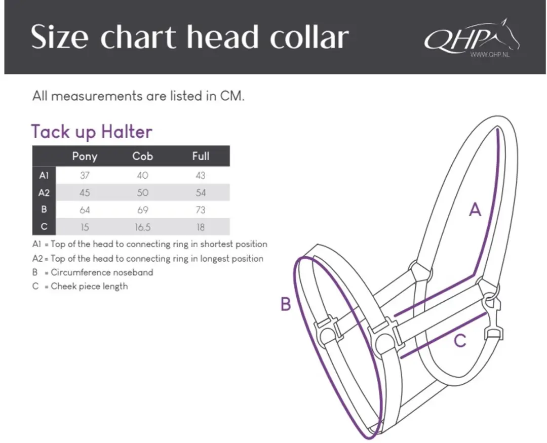QHP Optuig Halster Cob - Zwart - afbeelding 6 van 6