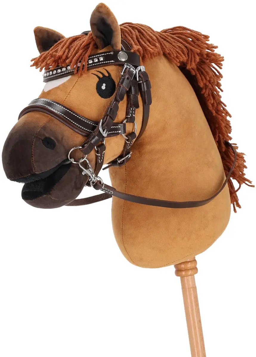 QHP Hobby Horse Hoofdstel Dolly Donkerbruin