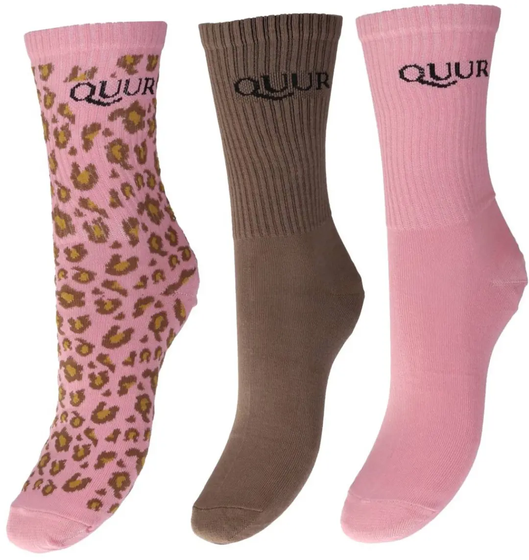 Quur Sokken Quur Qlivia Sport 3-pack Lichtroze