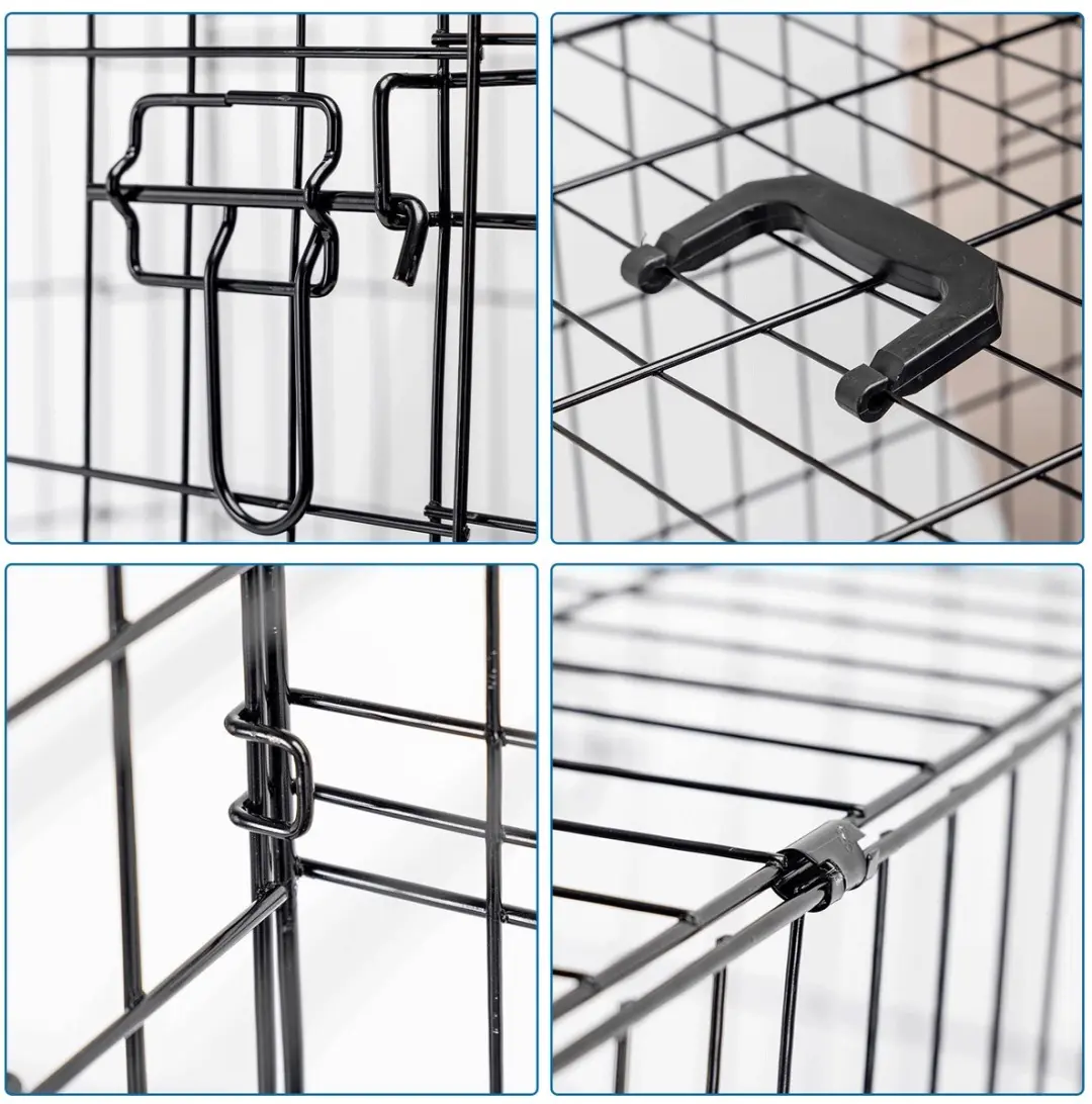 Nobleza Hondenbench Opvouwbaar 60x44,5x49cm - Zwart
