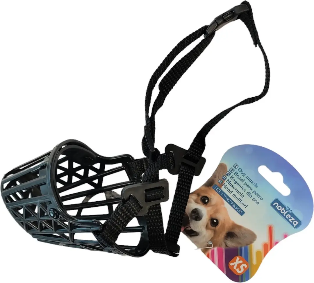 Nobleza Honden Muilkorf XS - 19-23,5cm Zwart