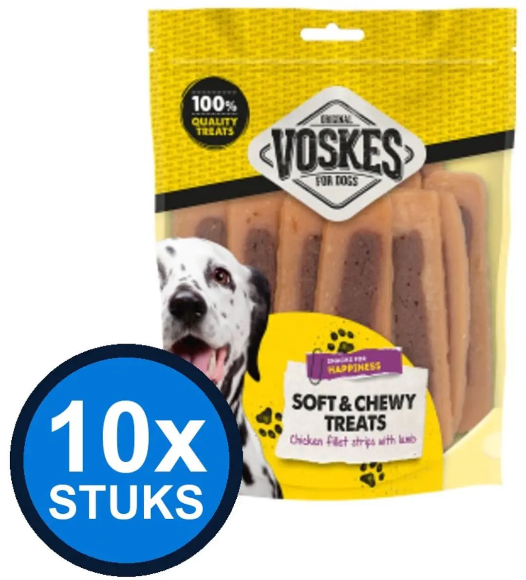 10x Voskes Kipfilet Strips met Lam