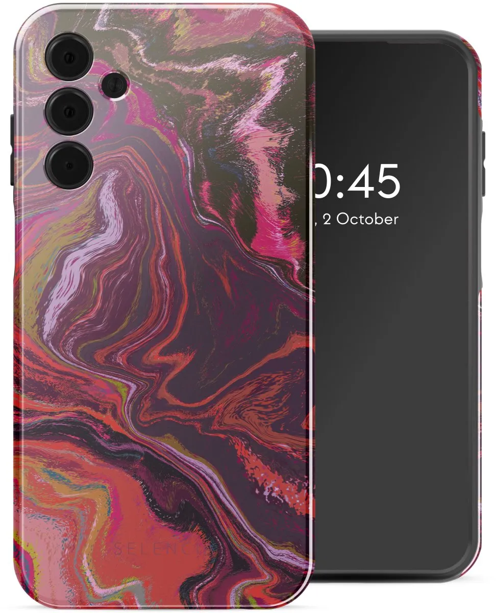 Selencia Hoesje Samsung Galaxy A15 Marble Purple