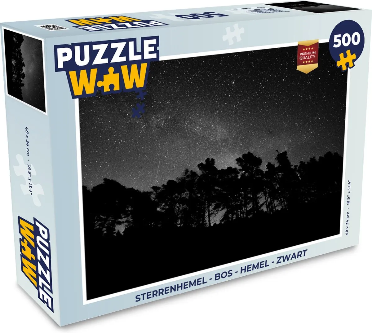 PuzzleWow Sterrenhemel Bos Hemel Legpuzzel 500 Stuks - Multicolor