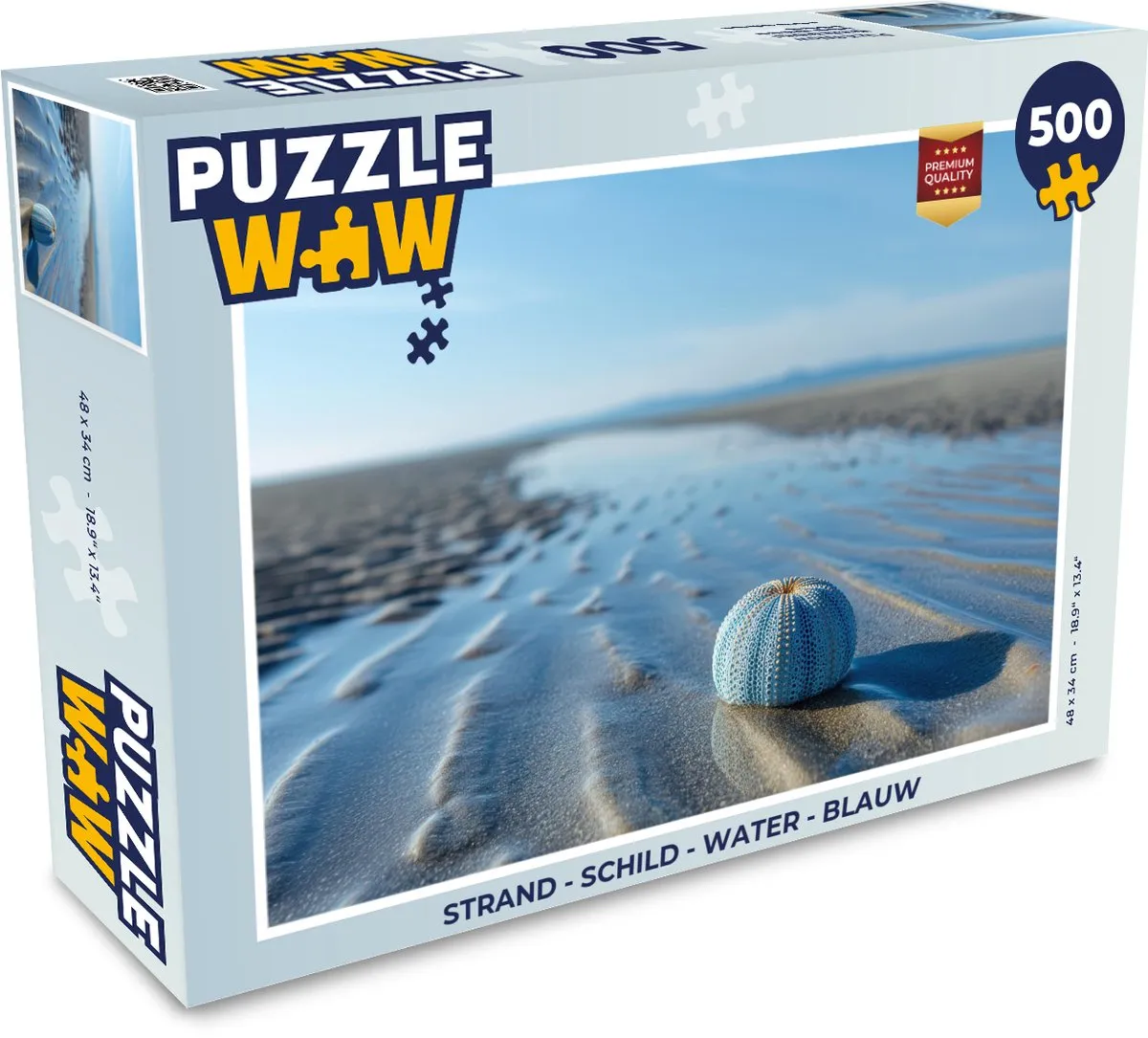 PuzzleWow Strand Schild Water Legpuzzel 500 Stuks
