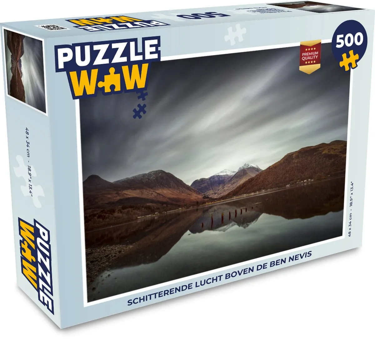 PuzzleWow Schitterende lucht boven de Ben Nevis Legpuzzel 500 Stuks - Multicolor