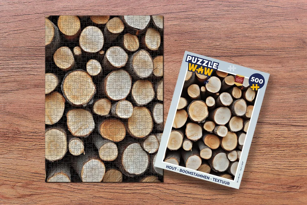 PuzzleWow Boomstammen Legpuzzel 500 Stuks - Hout