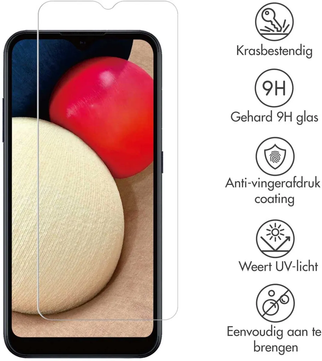 Selencia Screenprotector Samsung Galaxy A03 - Gehard Glas