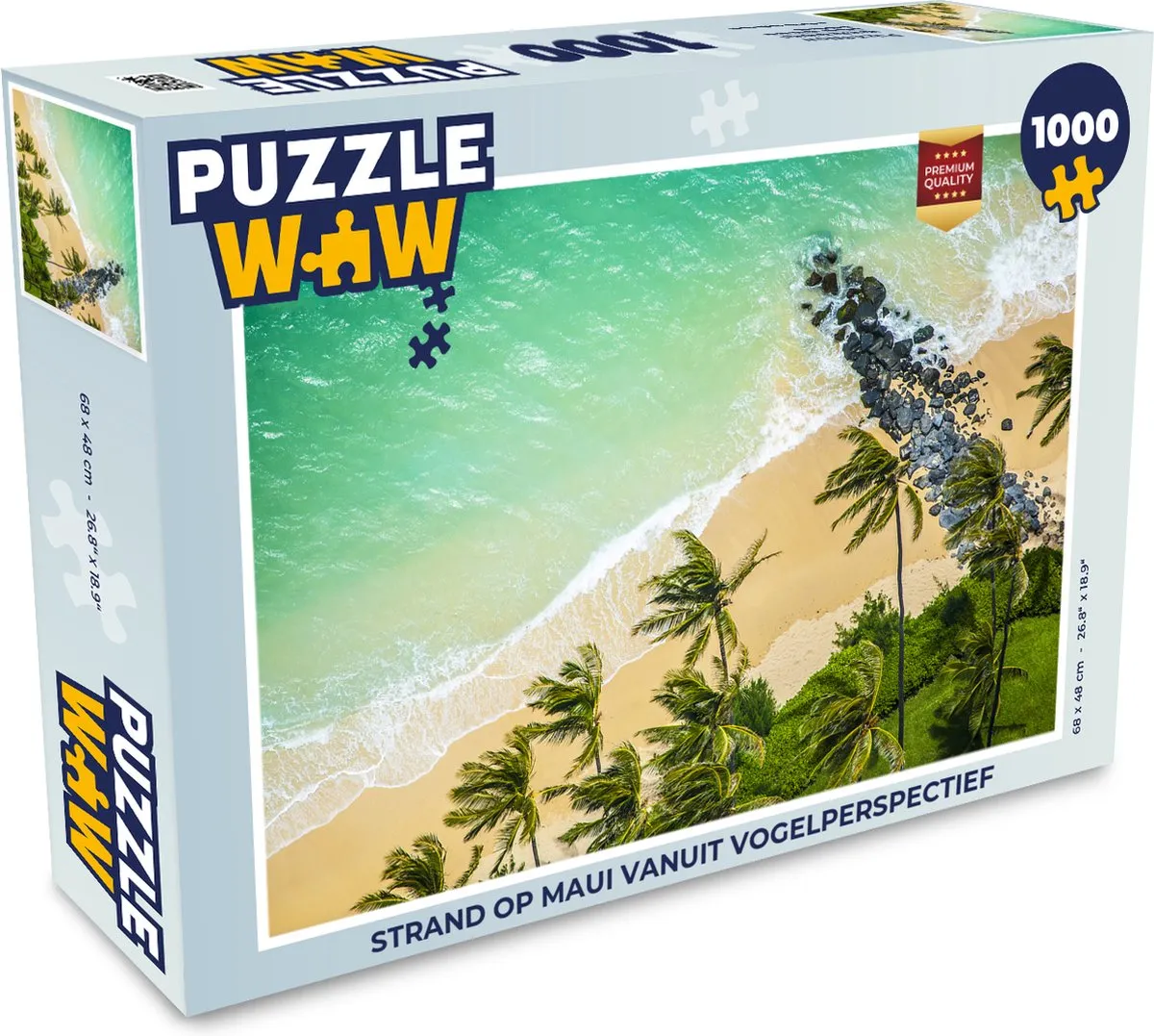 PuzzleWow Strand op Maui Legpuzzel 1000 Stuks