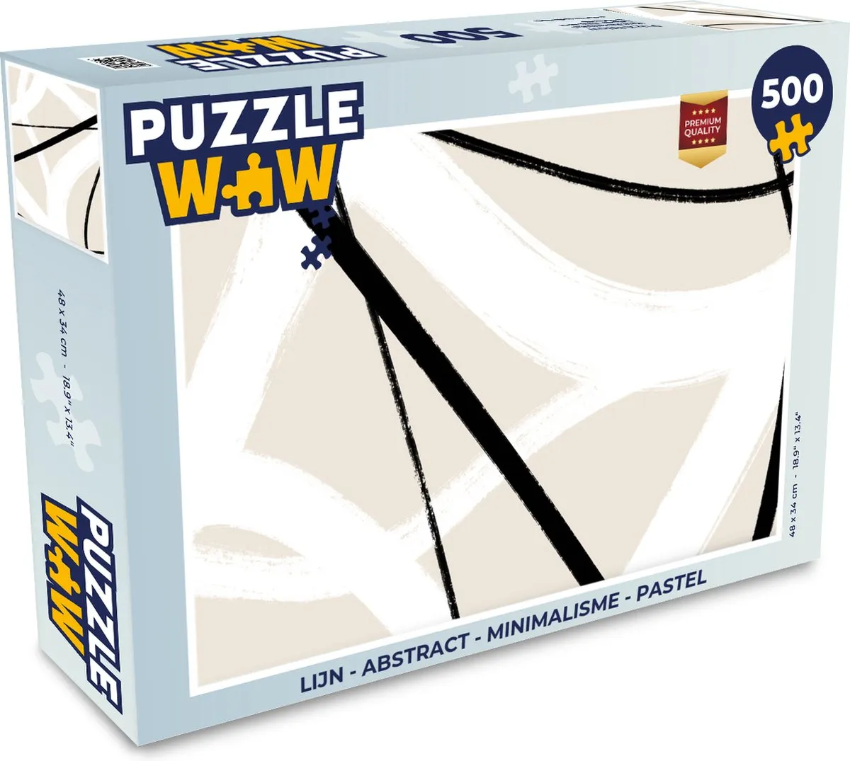 PuzzleWow Abstract Minimalisme Legpuzzel 500 Stuks