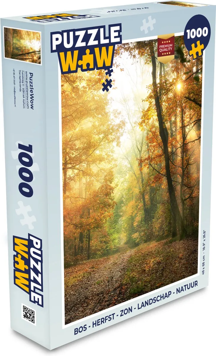 PuzzleWow Herfst Landschap Puzzel 1000 Stuks - Multicolor