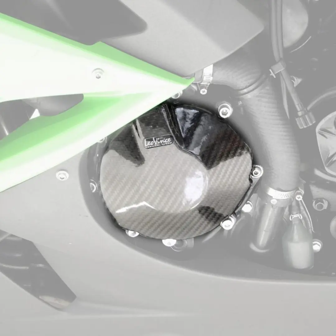 Cache carter alternateur carbone Leovince pour moto Kawasaki 600 Zx-6R Ninja 200