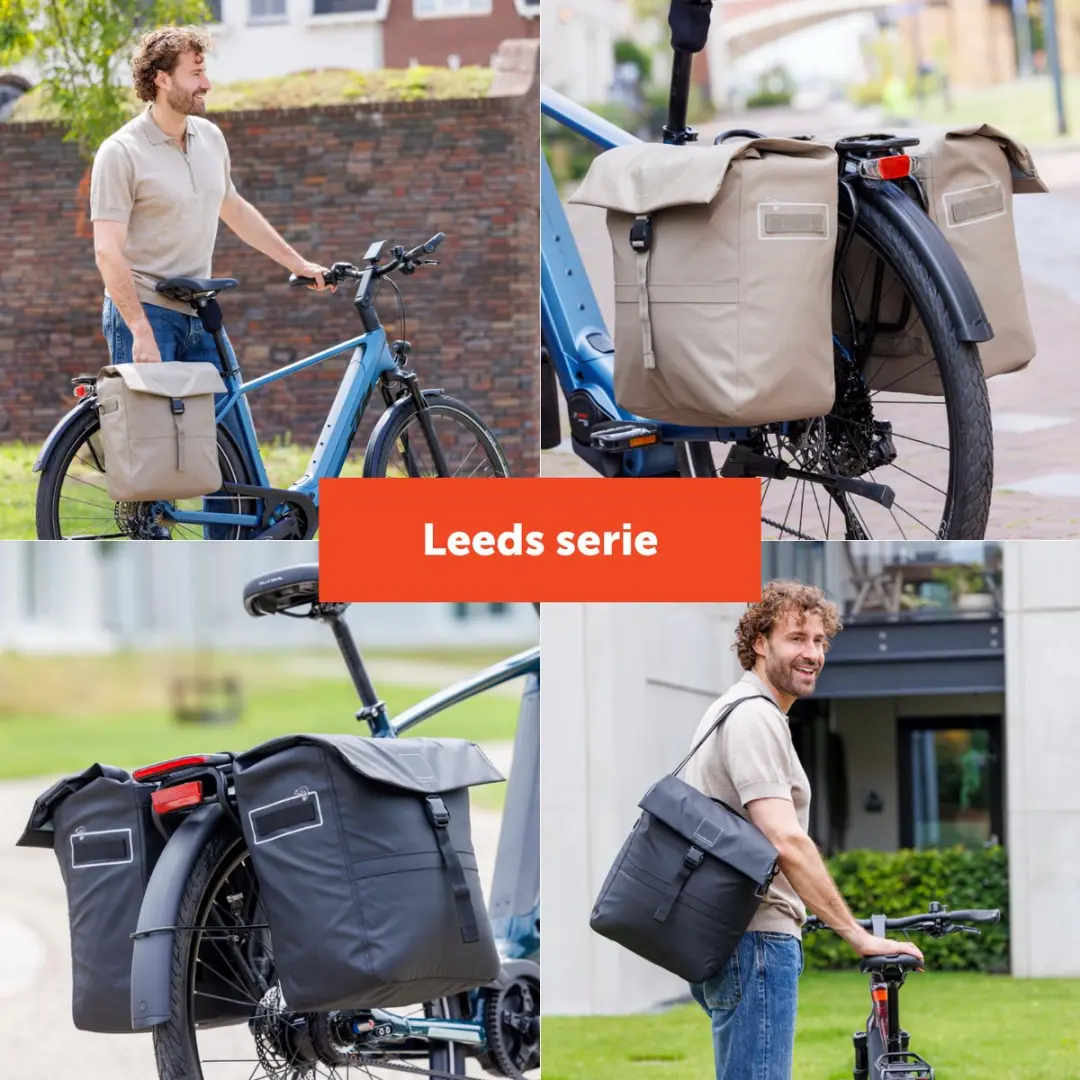 New Looxs Leeds Double MIK 2.0 Fietstas 38L - Taupe - afbeelding 6 van 6