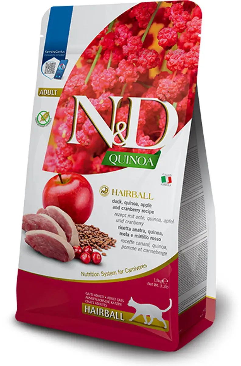 N&D Quinoa kattenvoeding Hairball 1,5 kg