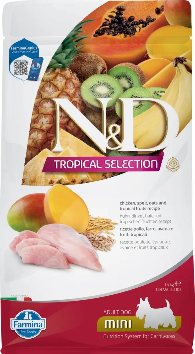 N&D Dog Tropical Selection Chicken Adult Mini 1,5kg