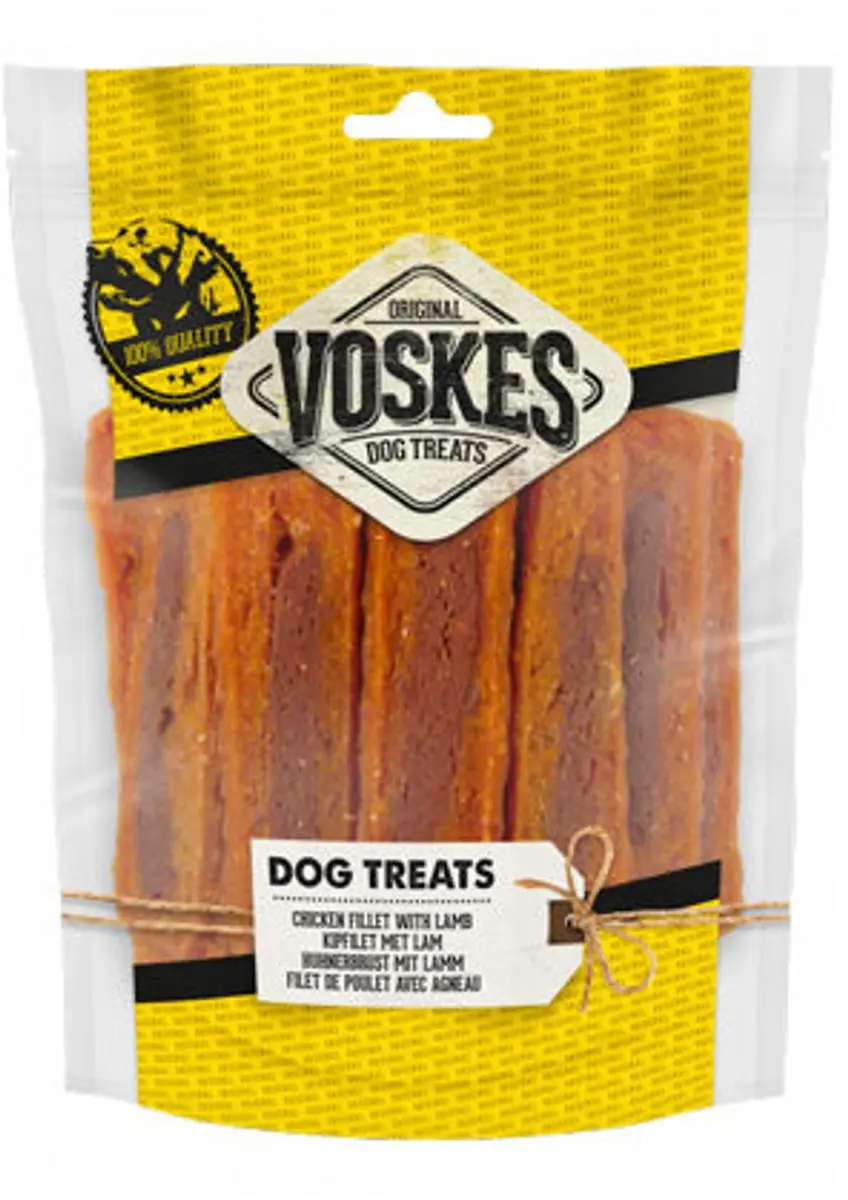 Voskes Hondensnacks Kip Filet Vis 400g