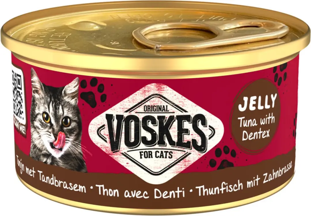 Voskes Natvoer Kat Tonijn met Tandbrasem 85g