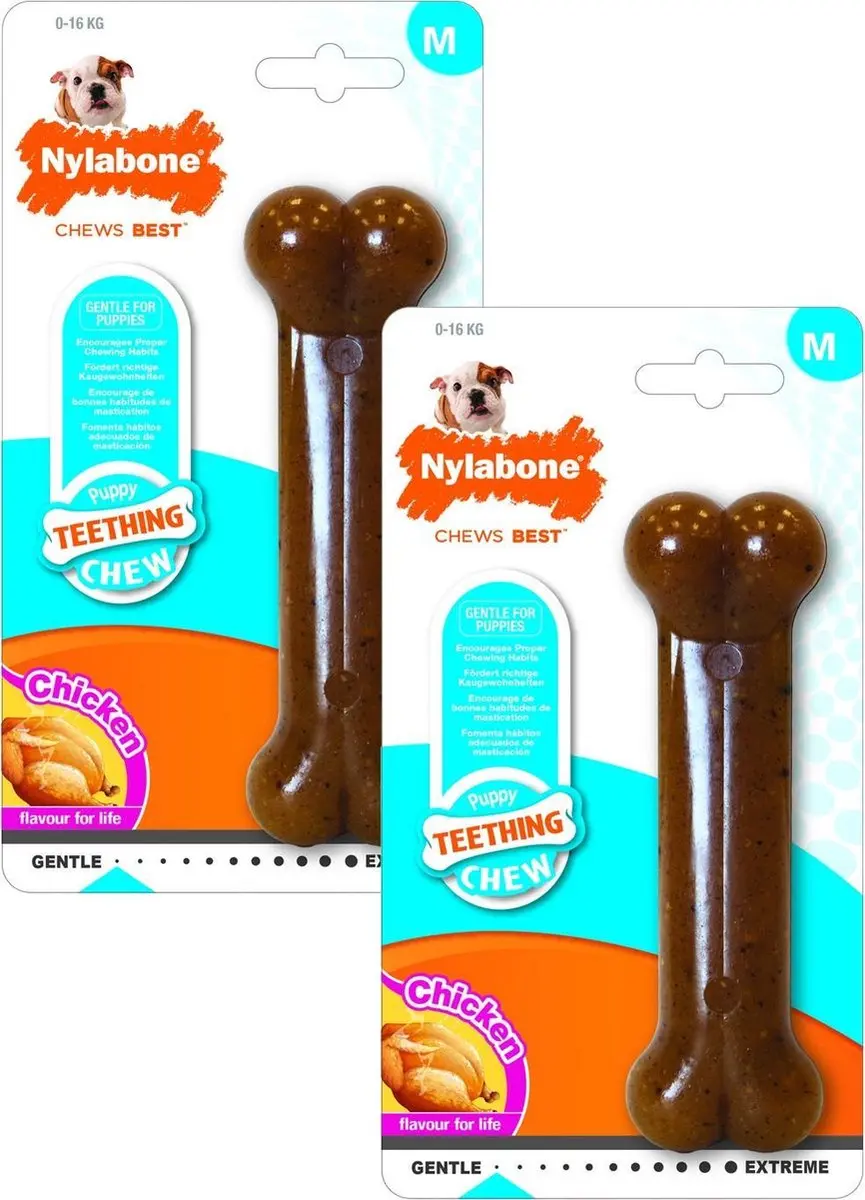 Nylabone Puppy Bone Flexible Bruin