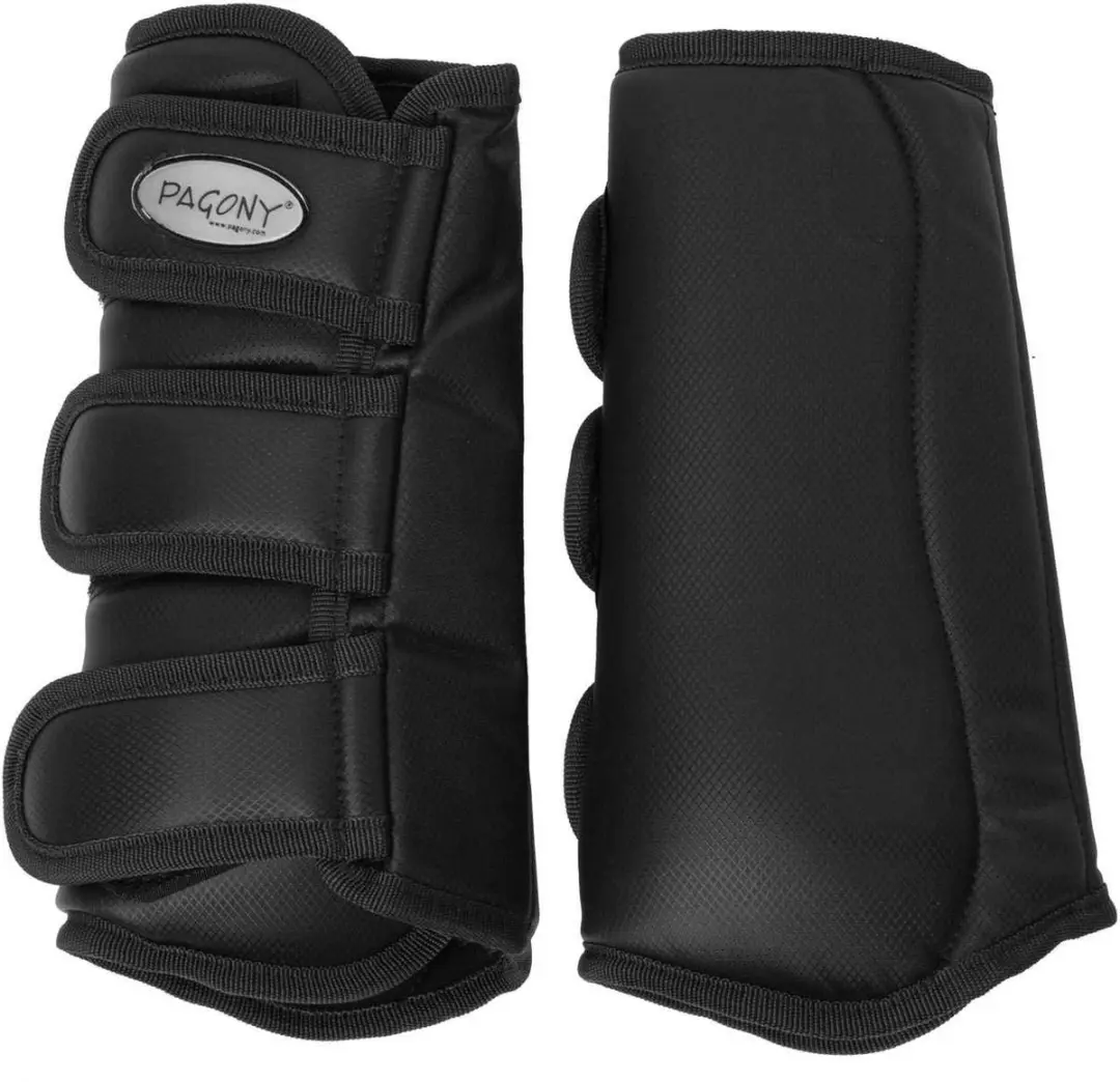 Pagony Dressage Boots Achter Cob - Wit Kunstleer