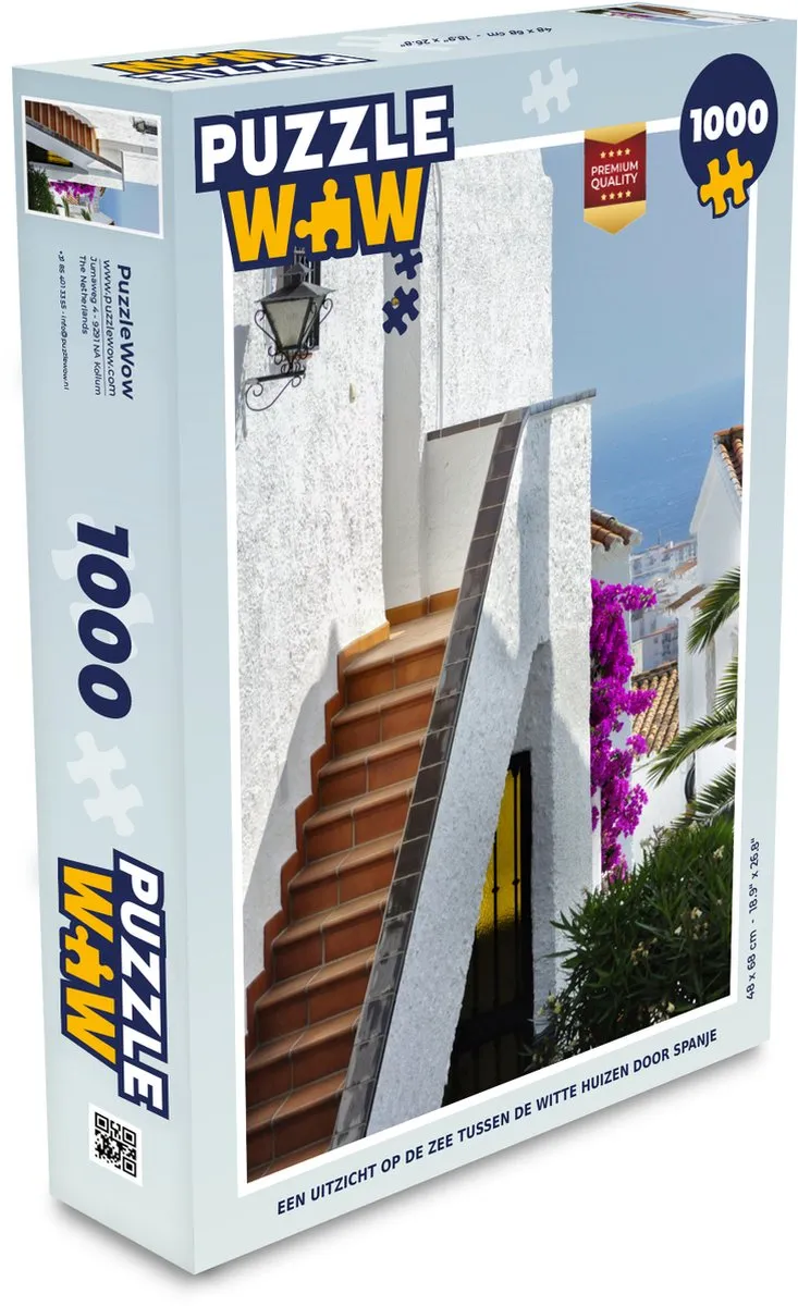 PuzzleWow Legpuzzel Een uitzicht op de zee Spanje 1000 Stuks