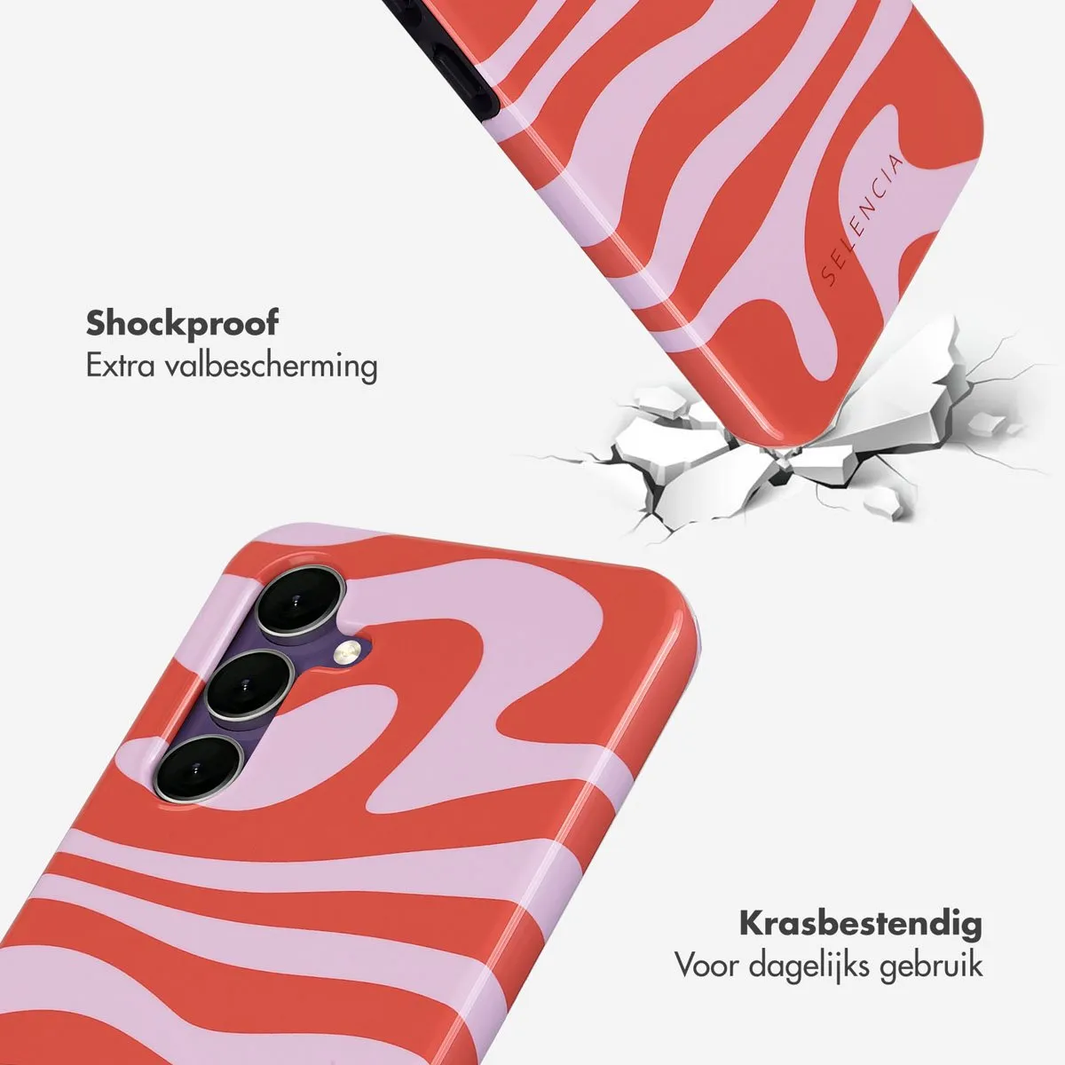 Selencia Hoesje Samsung Galaxy S24 FE Dream Swirl Pink