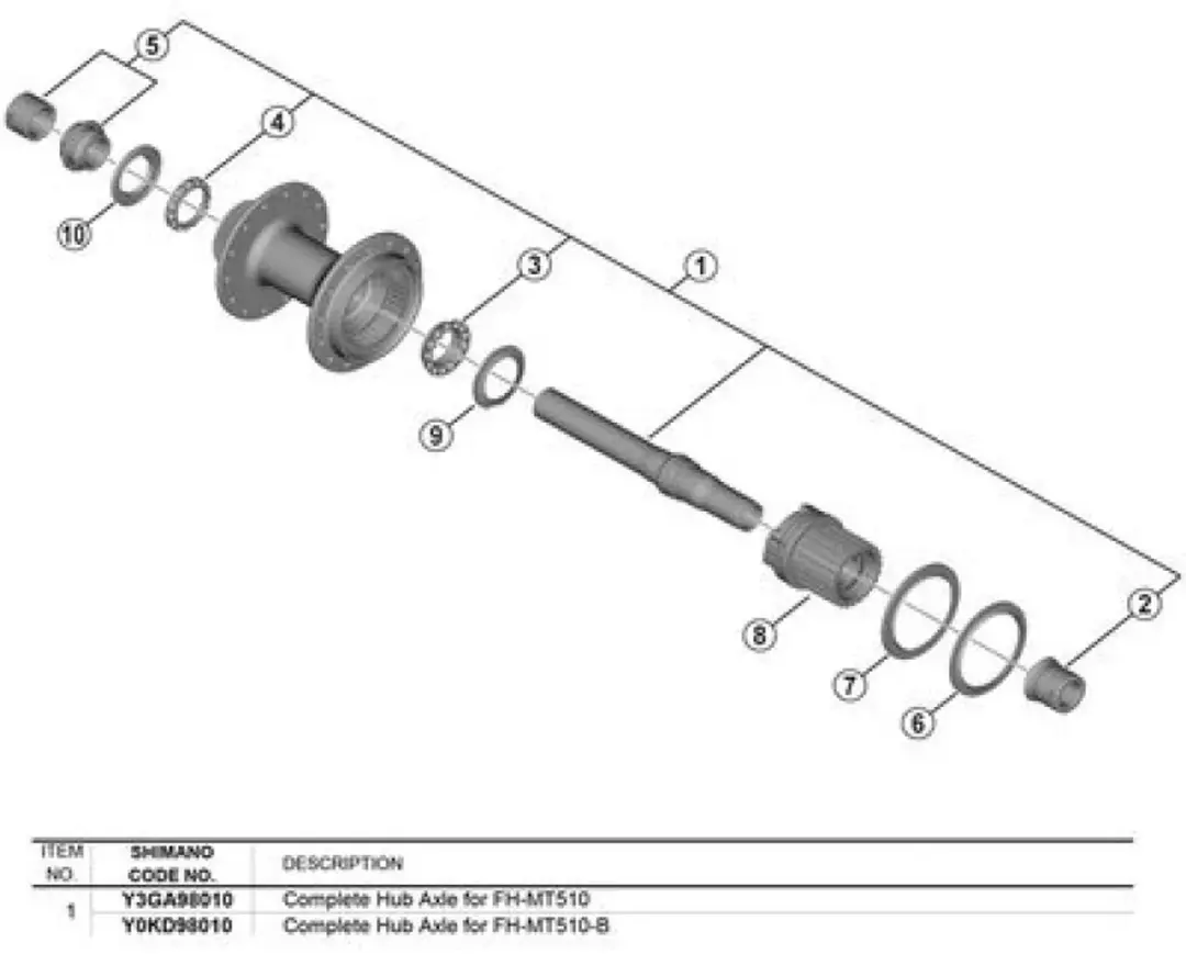 Shimano WH-MT501-CL Naafas - Zwart - afbeelding 2 van 2