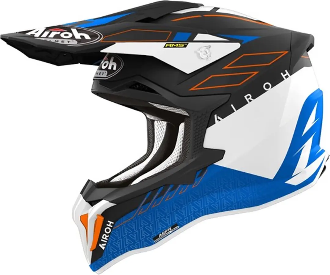 Airoh Strycker Skin Blauw Mat Crosshelm