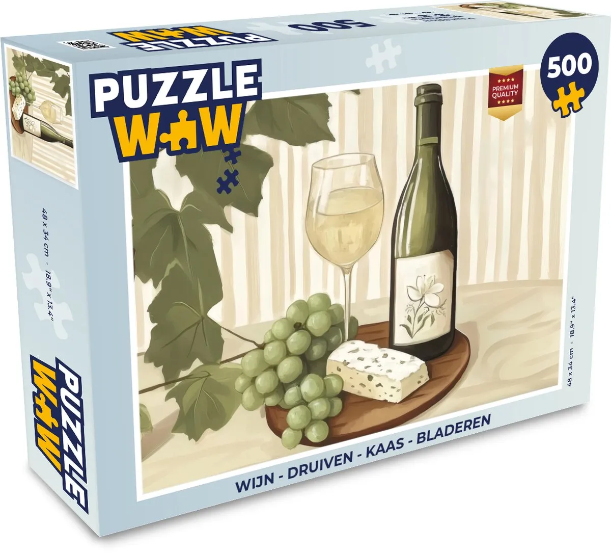 PuzzleWow Wijn Druiven Legpuzzel 500 Stuks