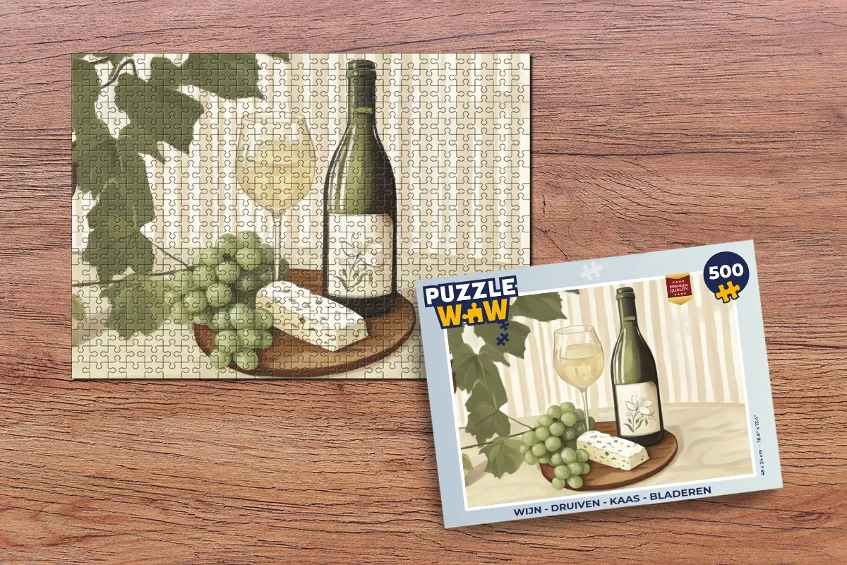 PuzzleWow Wijn Druiven Legpuzzel 500 Stuks - 8721179799480