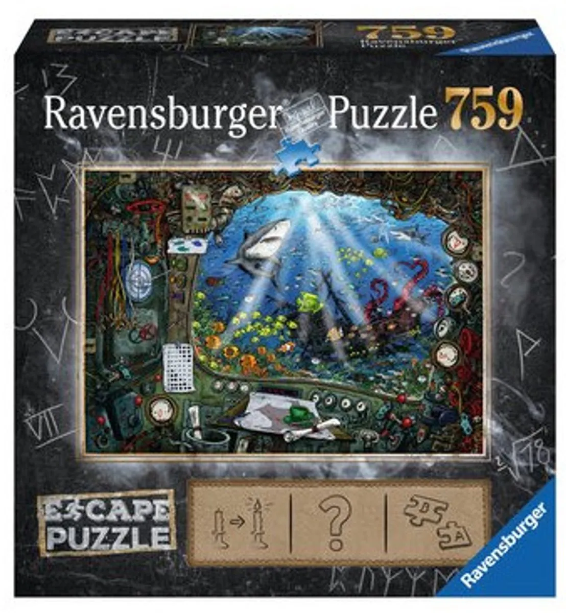 Ravensburger Escape Puzzle 4 Submarine 759 Stuks - Multicolor - afbeelding 6 van 6