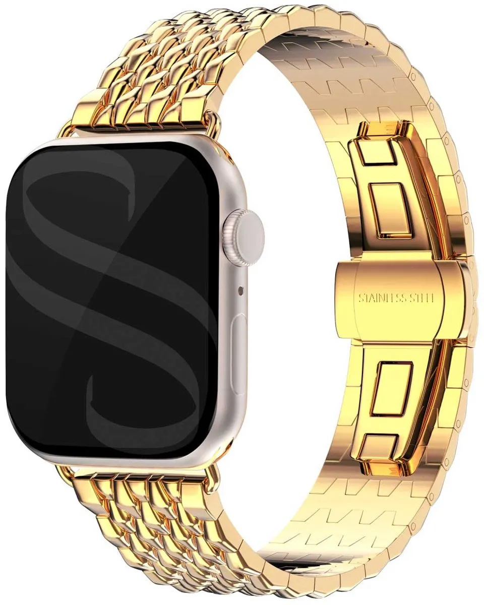 Selencia Stalen Draak Bandje Apple Watch 42mm