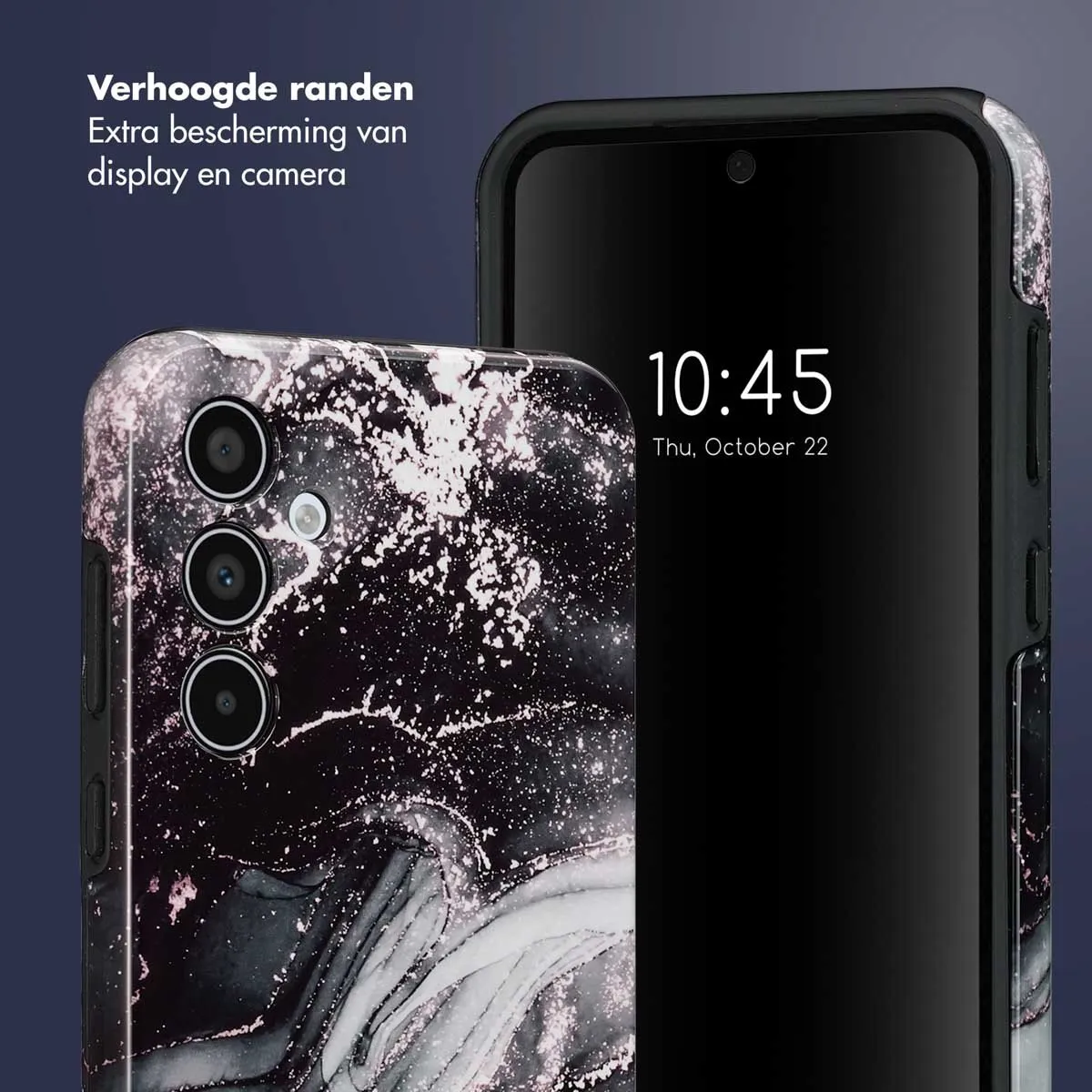 Selencia Hoesje Samsung Galaxy A35 - Chic Marble Black