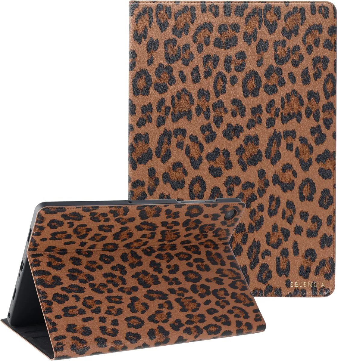 Selencia SH00094847 Tablethoes - Samsung Galaxy Tab A11 Plus - 11" - Pantherprint - Midnight Black