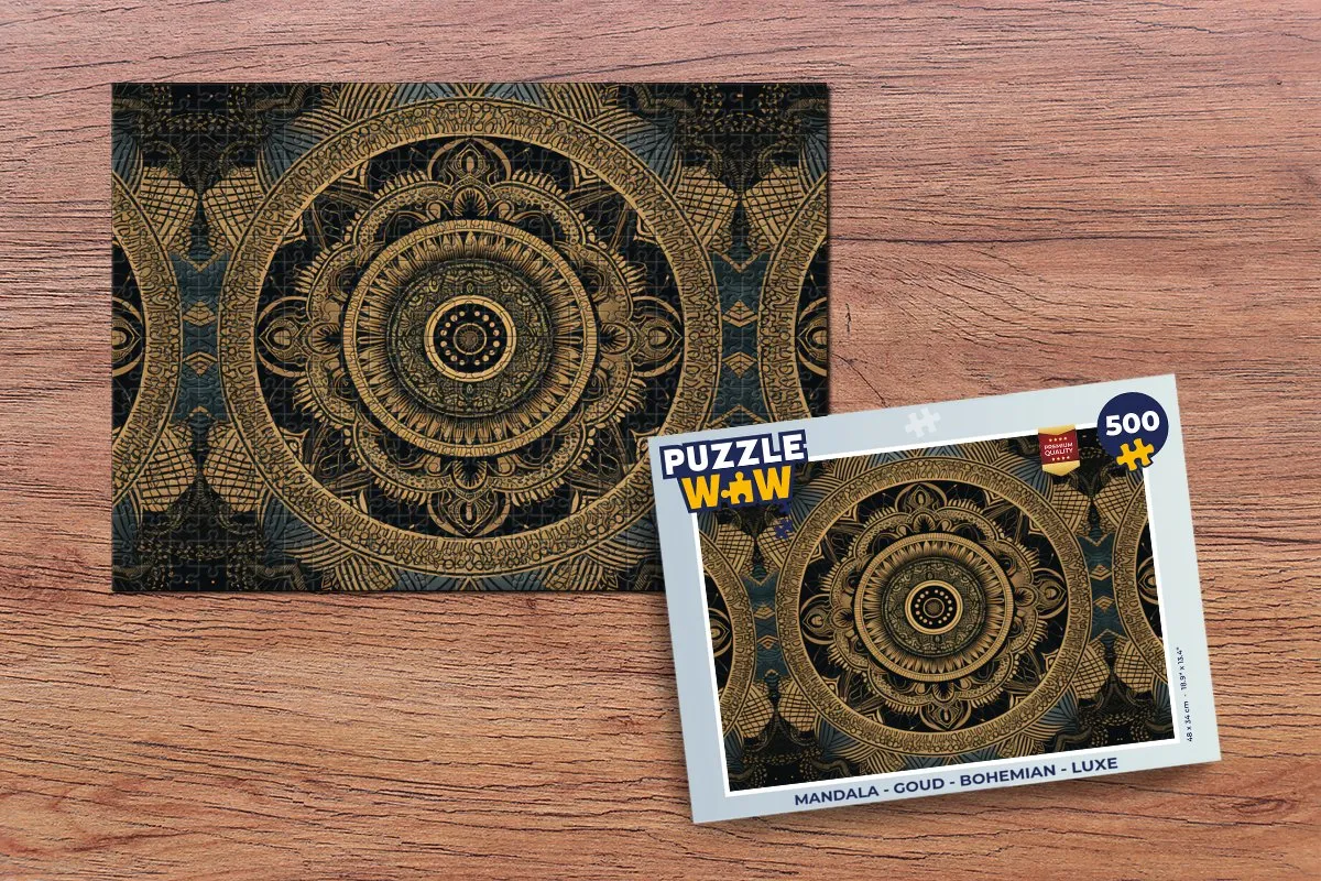 PuzzleWow Mandala Puzzel 500 Stuks - Multicolor