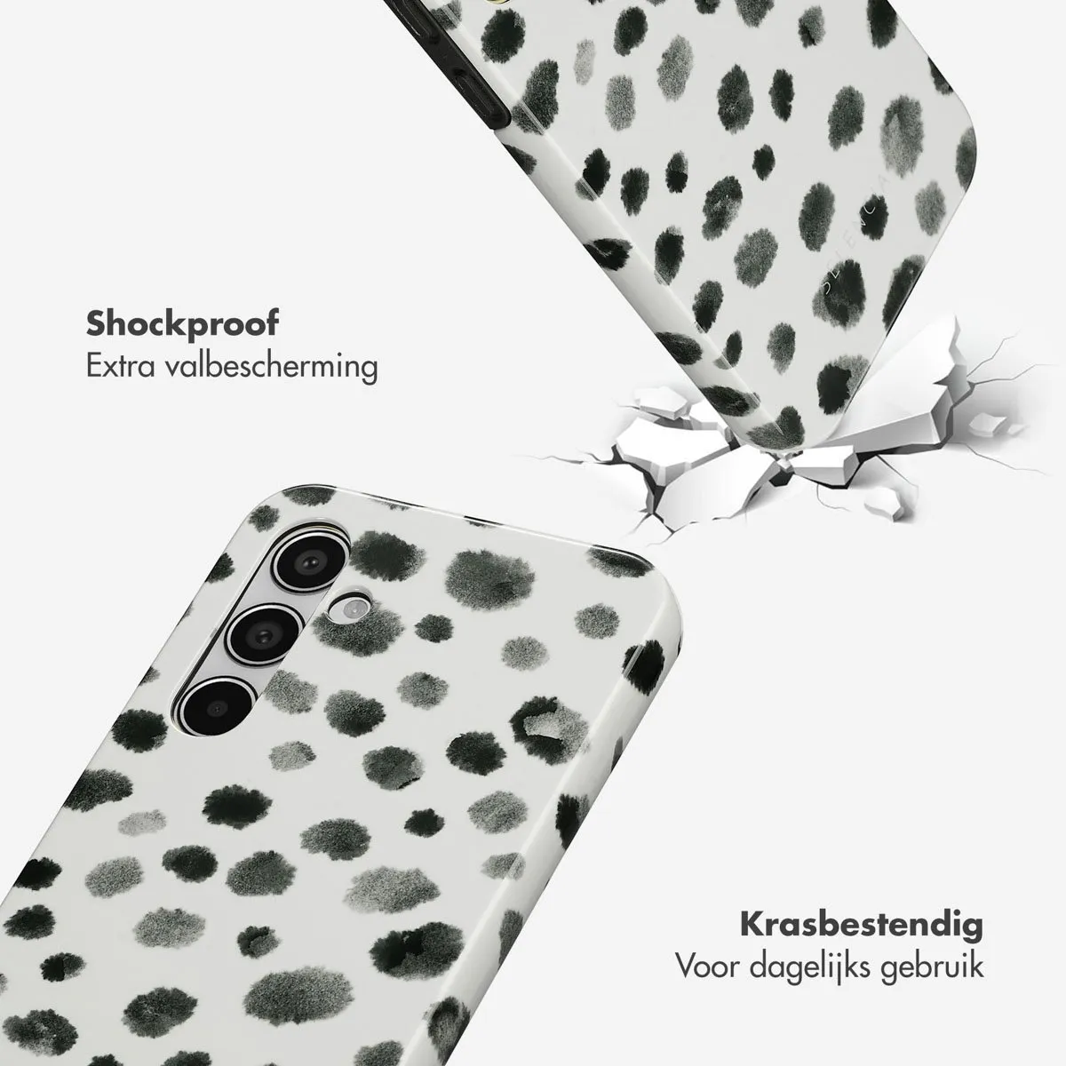 Selencia Hoesje Samsung Galaxy A55 Trendy Leopard