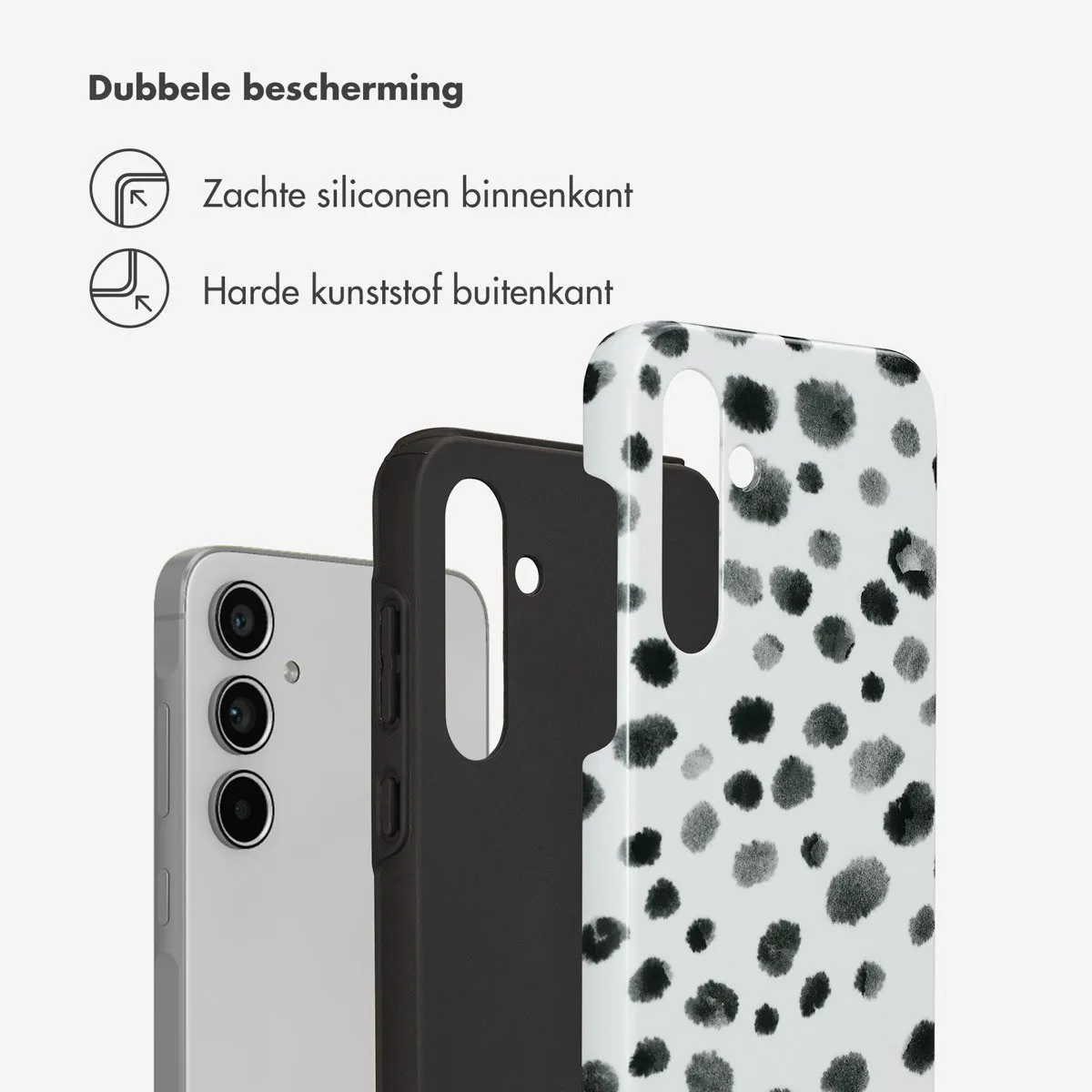 Selencia Hoesje Samsung Galaxy A55 Trendy Leopard