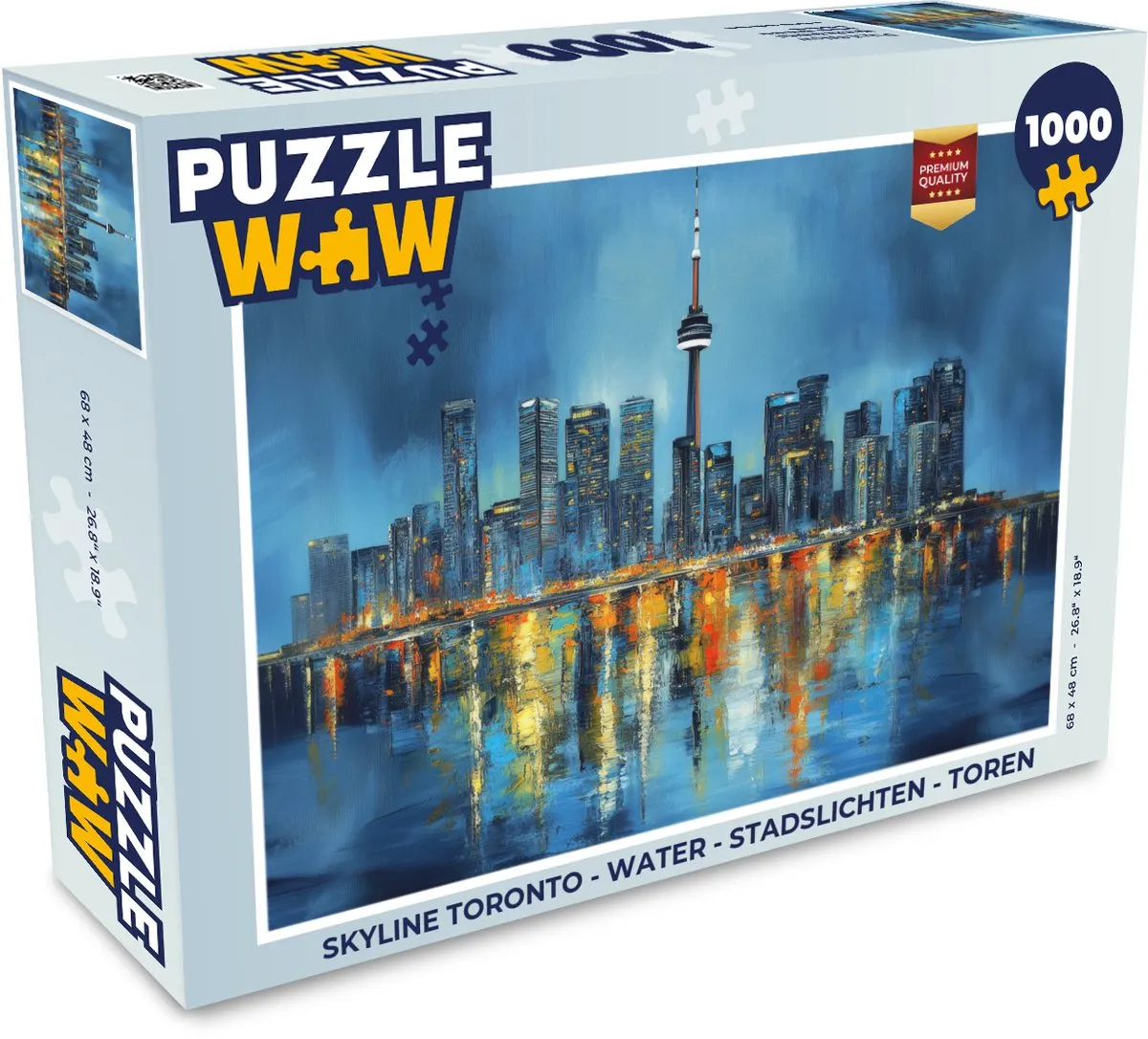 PuzzleWow Skyline Toronto Legpuzzel 1000 Stuks