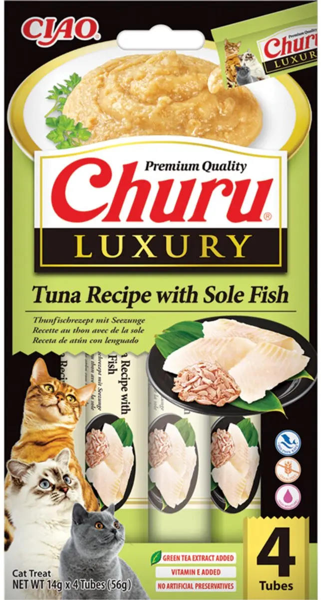 CIAO Churu Luxury Tuna & Sole Fish Kattensnacks