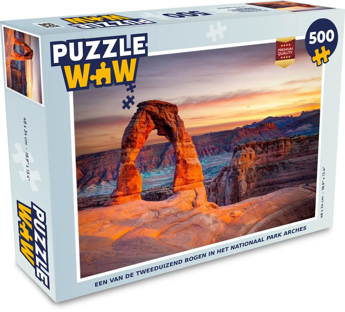 PuzzleWow Legpuzzel Arches 500 Stuks - Multicolor