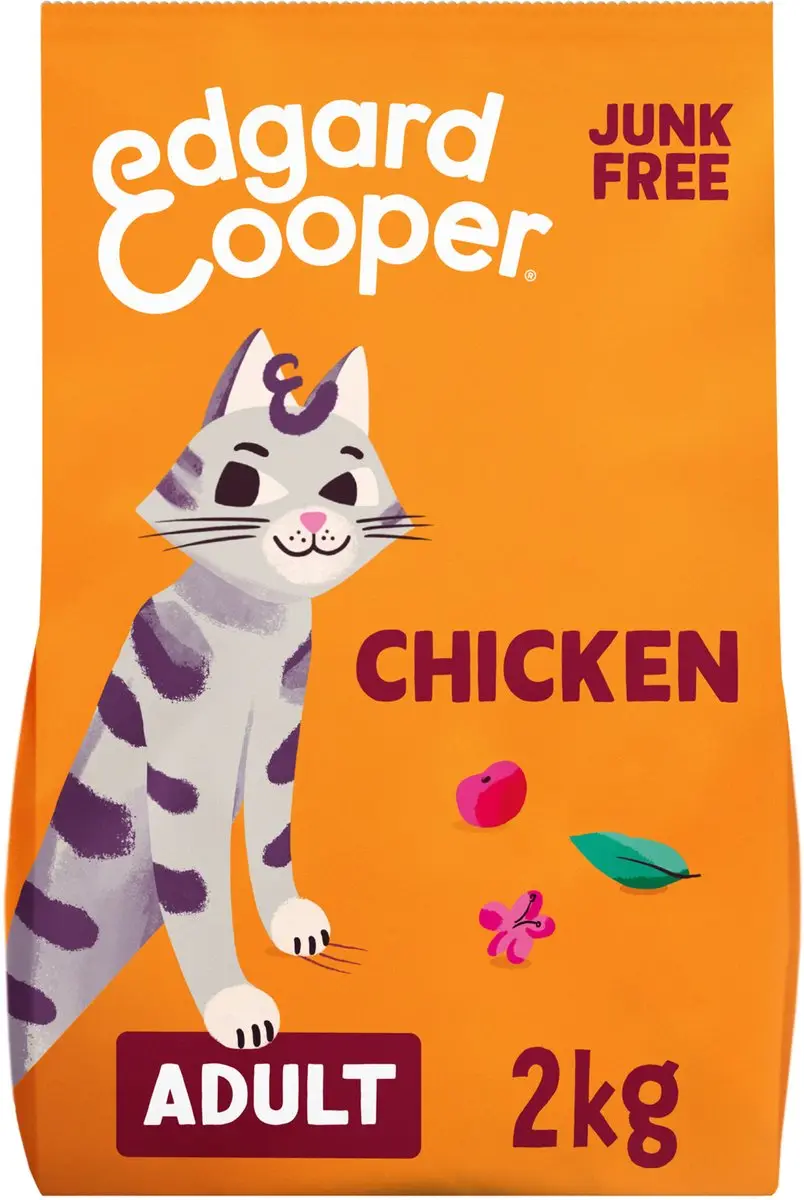 Edgard & Cooper Graanvrij Kattenvoer Brokjes Verse Kip 2kg