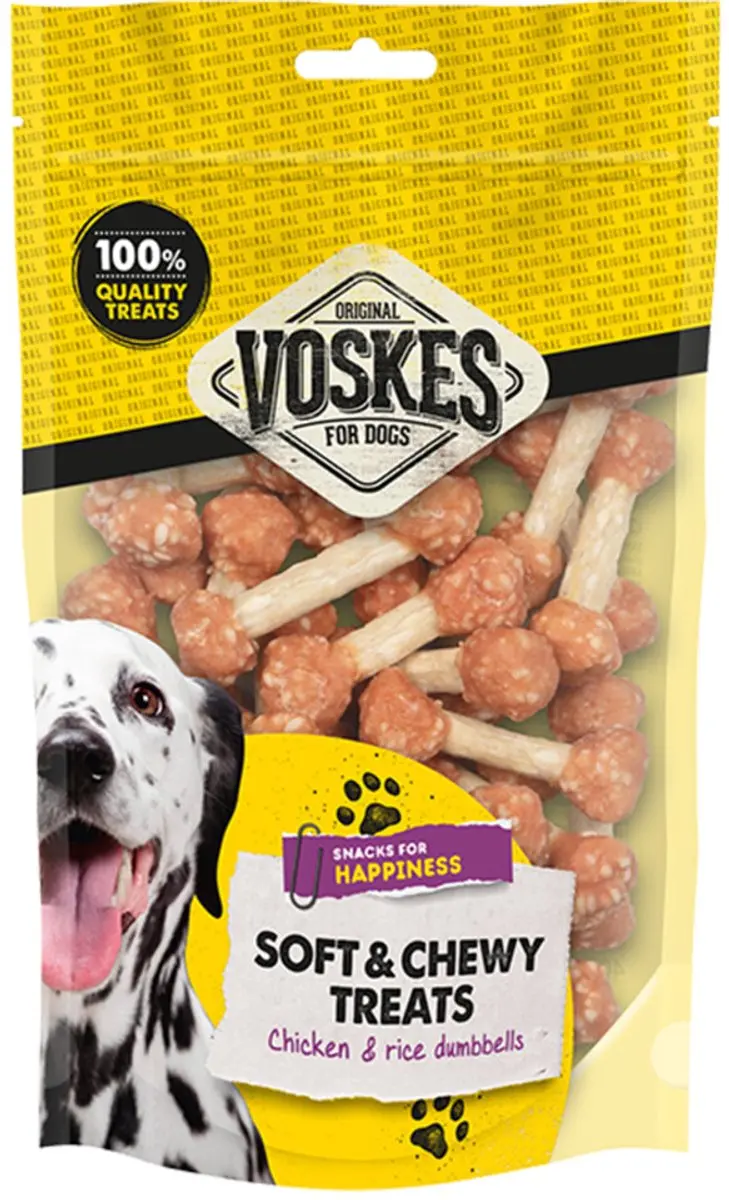 Voskes Hondensnacks Halters Kip & Rijst 400g