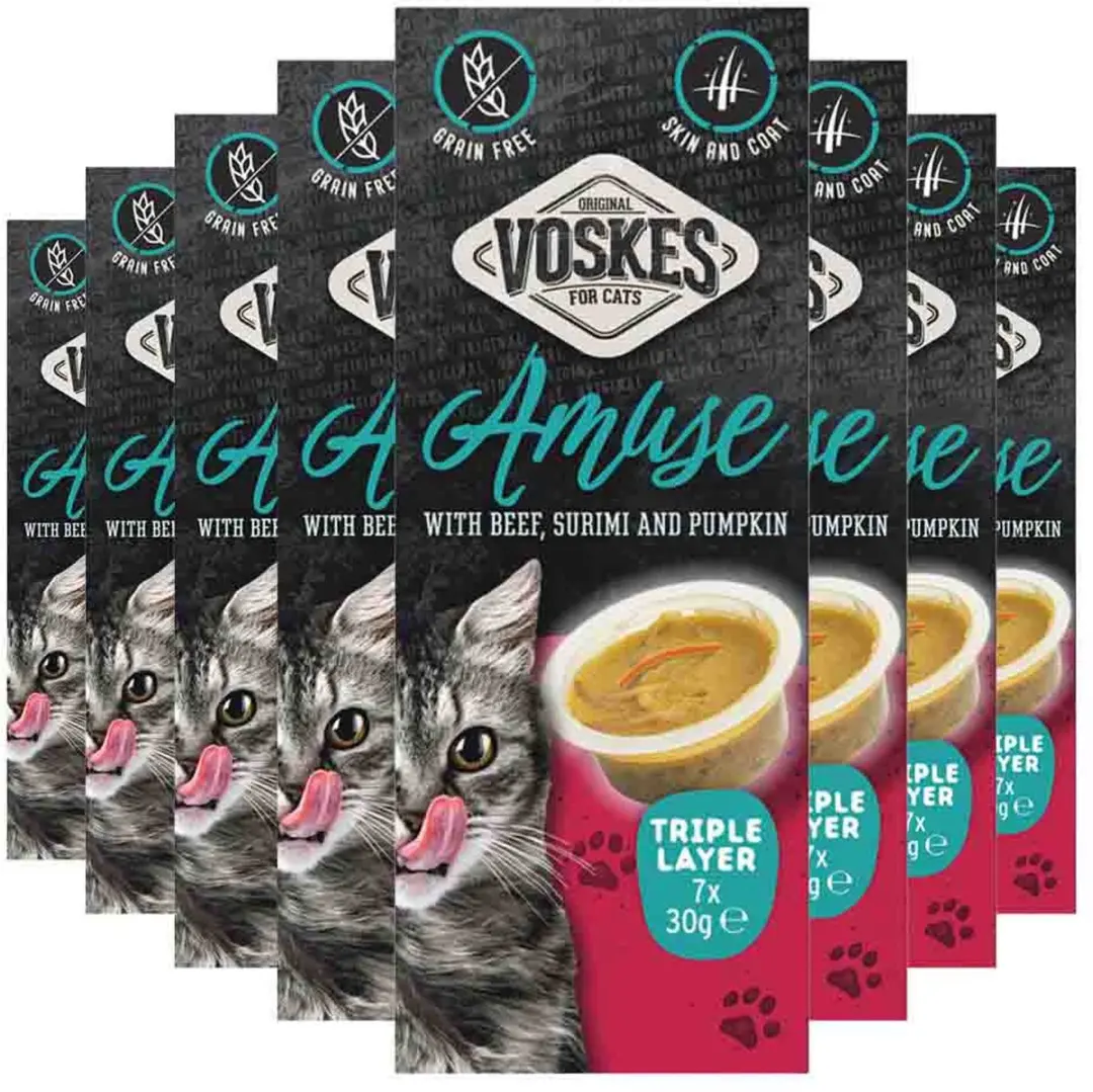 Voskes Kattensnacks Triple Layer Rund-Sumiri-Pompoen