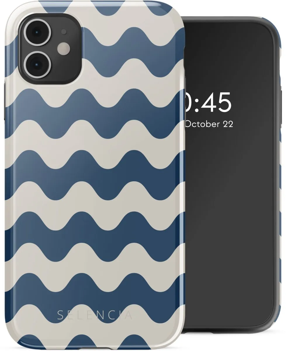 Selencia iPhone 11 Hoesje Wave Vibes Classic Blue