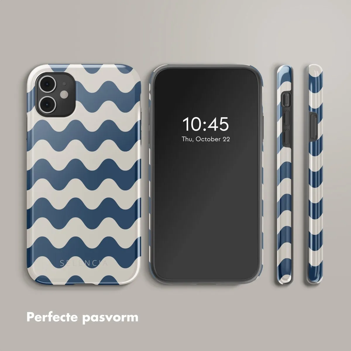 Selencia iPhone 11 Hoesje Wave Vibes Classic Blue