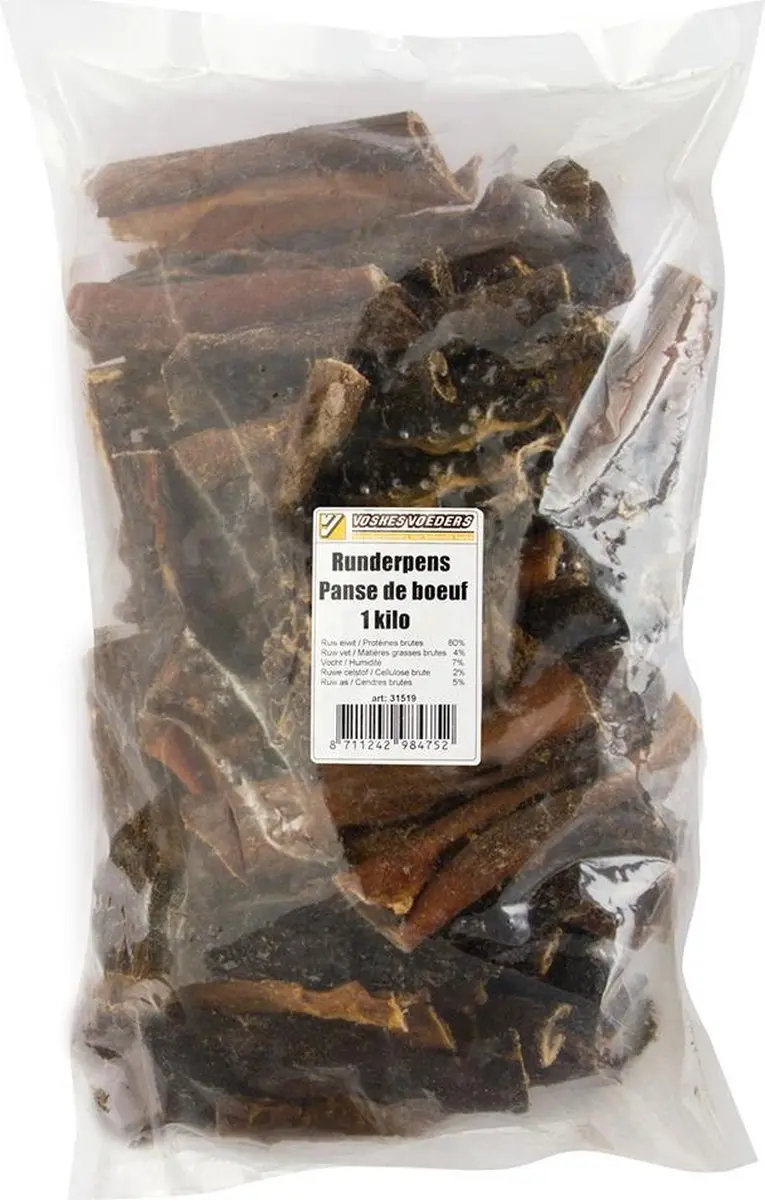 Voskes Hondensnacks Runderpens 1 kg