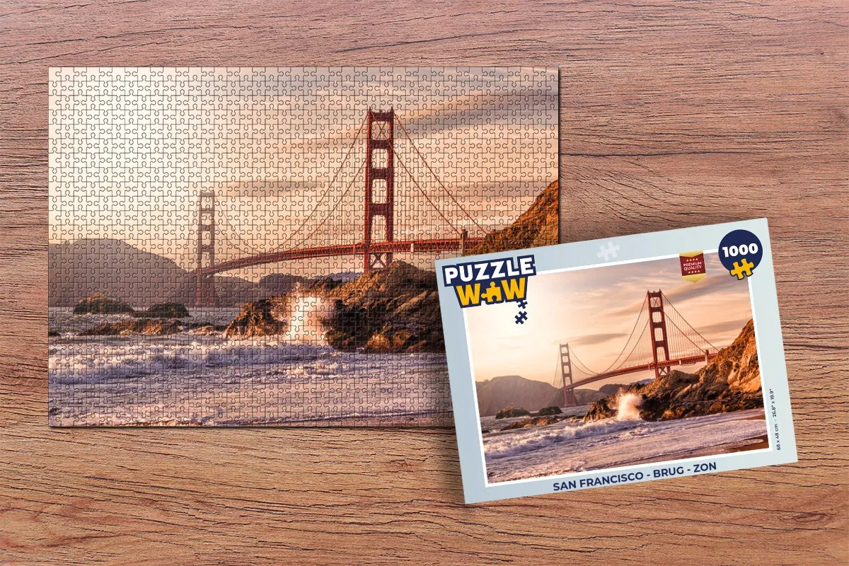 PuzzleWow San Francisco Brug Legpuzzel 1000 Stuks - Multicolor