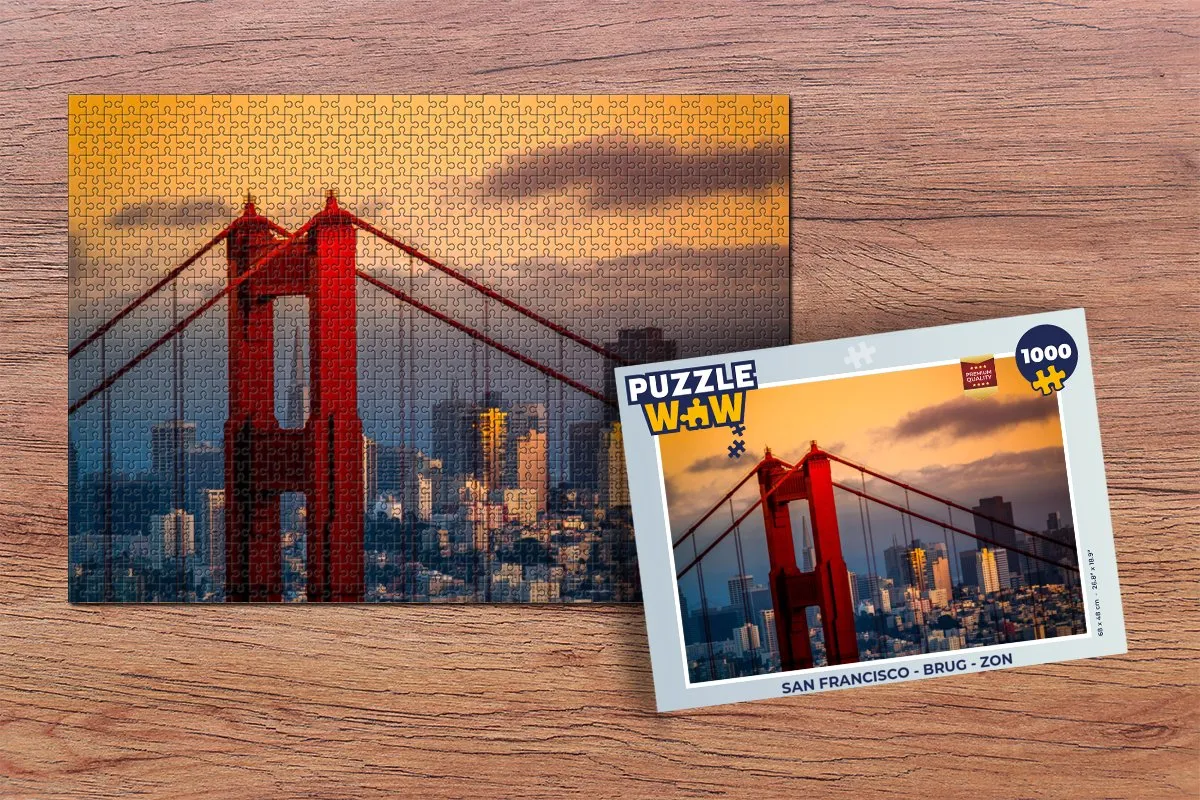 PuzzleWow San Francisco Brug Legpuzzel 1000 Stuks - Multicolor
